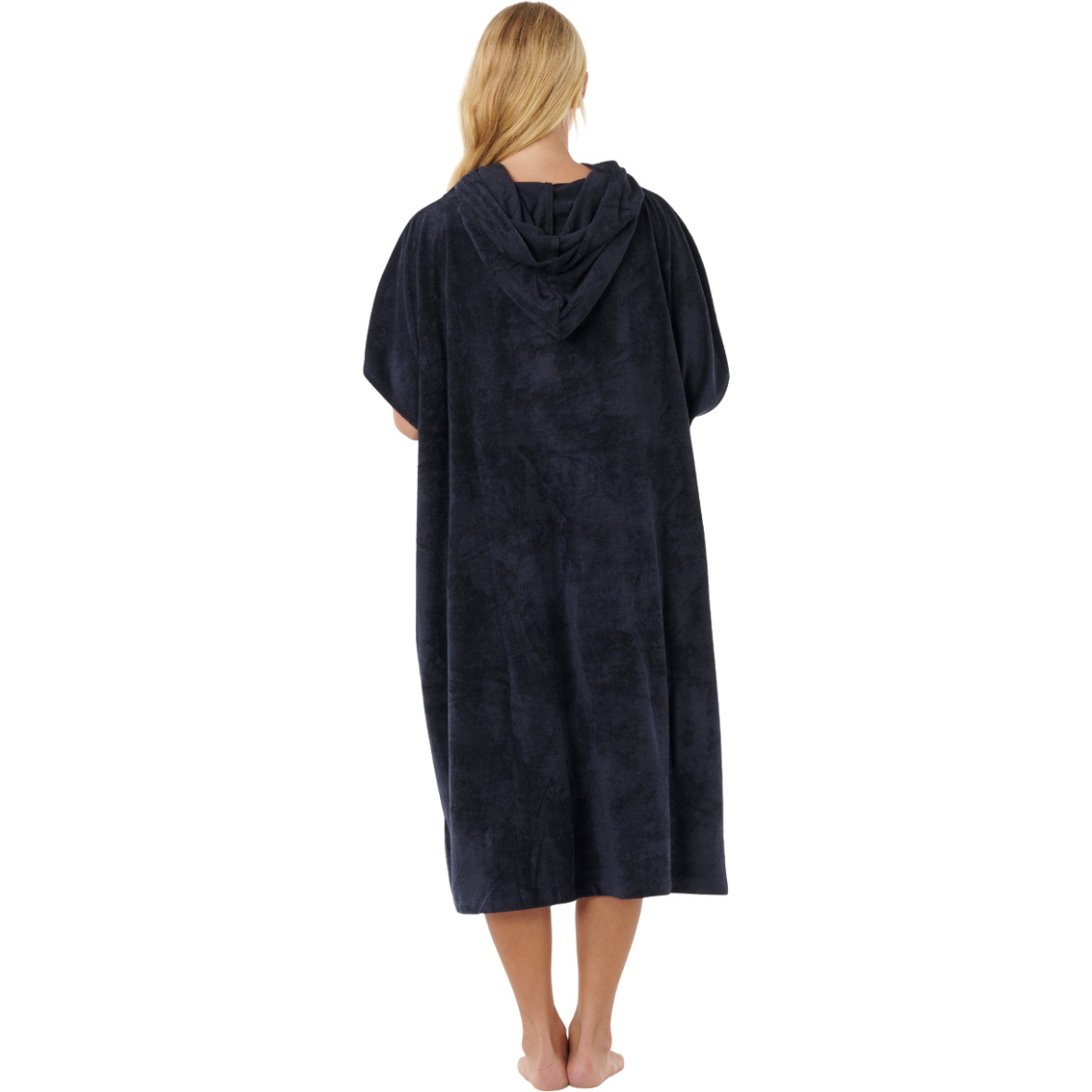 2026 Rip Curl Da Donna Classico Telo Da Surf Con Cappuccio Poncho Towel 00ZWTO - Black / Bianco Sporco